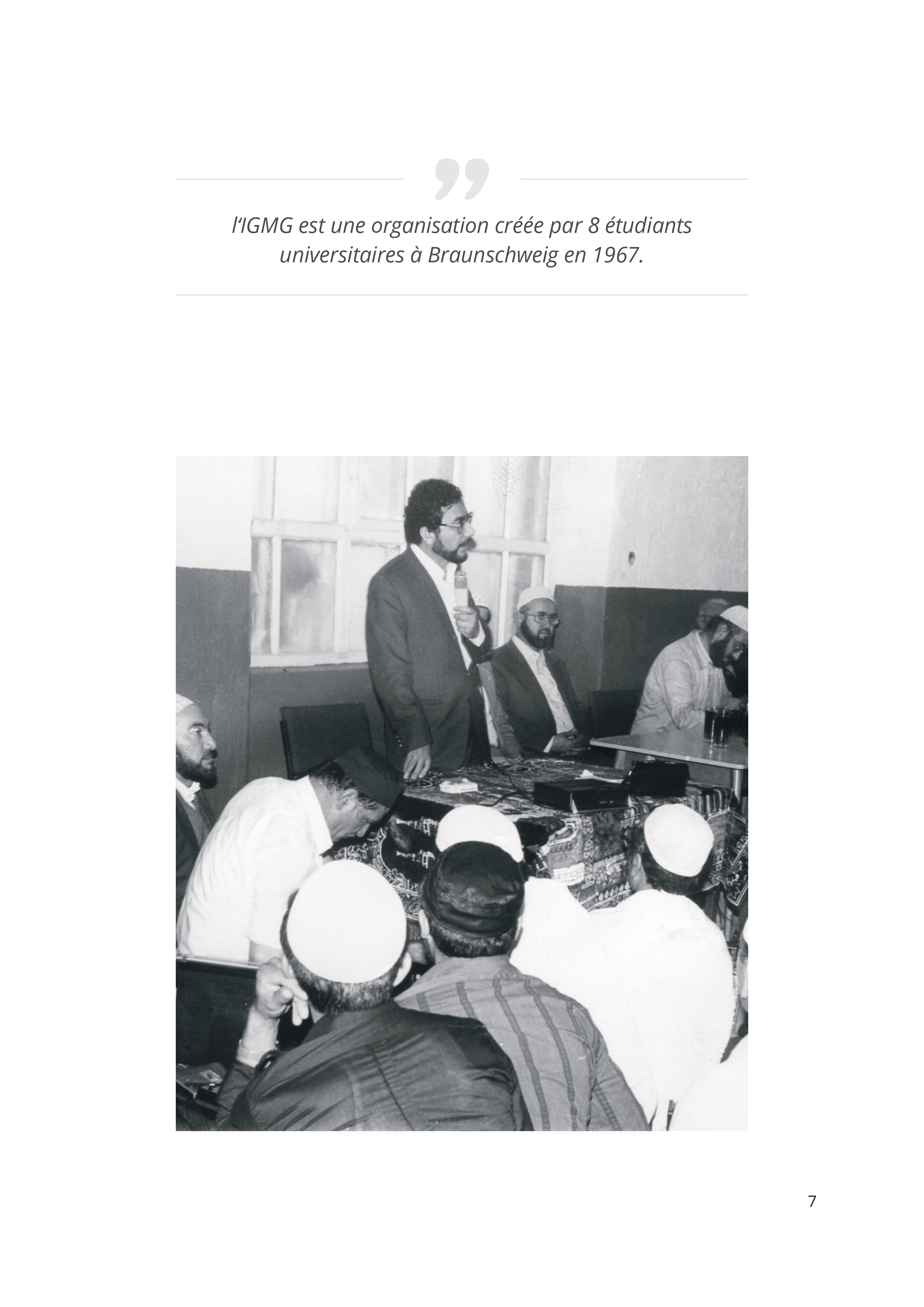 Le Passé et le Présent de l'IGMG/CIMG